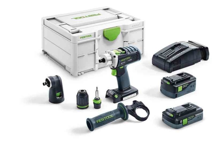 FESTOOL Baterijska bušilica/odvrtač QUADRIVE DRC 18/4 5,2/4,0 I-Set-SCA 