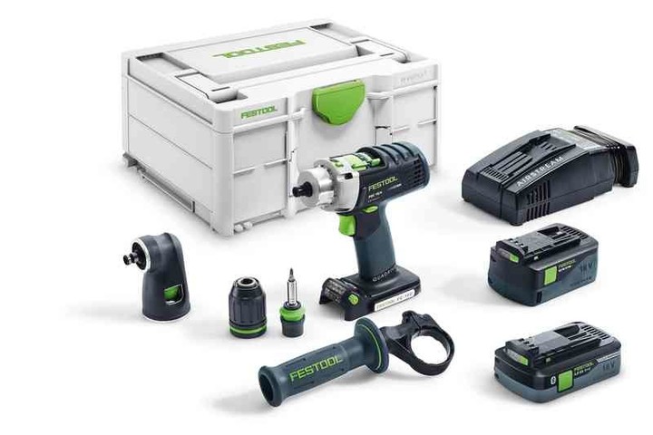 FESTOOL Baterijska bušilica-odvrtač QUADRIVE PDC 18/4 5,2/4,0 I-Set-SCA