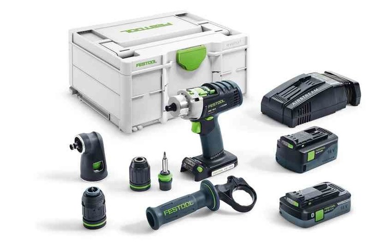 FESTOOL Baterijska bušilica-odvrtač QUADRIVE PDC 18/4 5,2/4,0 I-Set/XL-SCA