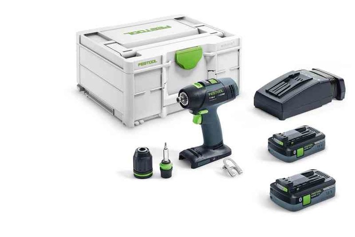 FESTOOL Baterijska bušilica T 18+3 HPC 4,0 I-Plus