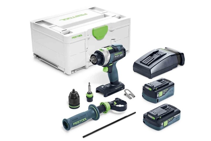 FESTOOL BATERIJSKA BUŠILICA-ODVRTAČ QUADRIVE TPC 18/4 5,0/4,0 I-PLUS