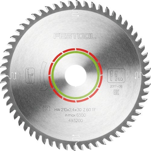 Posebni listovi testera (kompozitni i laminirani materijali) 210x2,4x30 TF60 